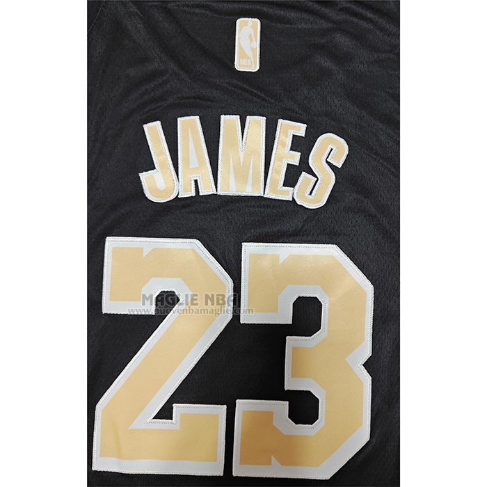 Maglia
 LeBron James NO 23 Los Angeles Lakers Select Series Or
 Nero
